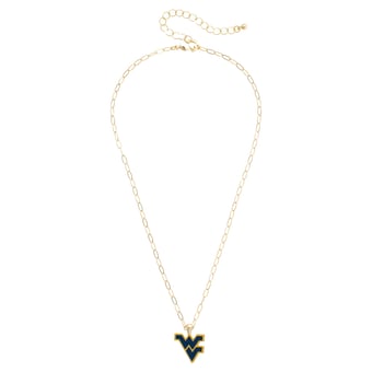 Women's CANVAS Style West Virginia Mountaineers 18K Gold-Plated Enamel Pendant Necklace