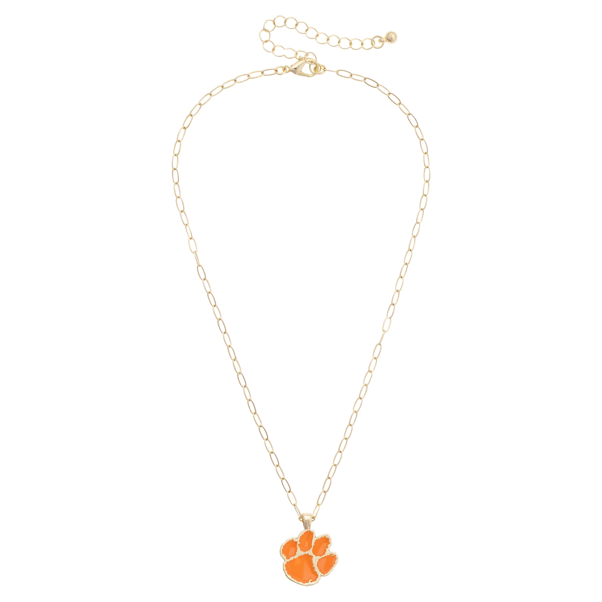 Women's CANVAS Style Clemson Tigers 18K Gold-Plated Enamel Pendant Necklace