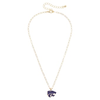 Women's CANVAS Style Kansas State Wildcats 18K Gold-Plated Enamel Pendant Necklace