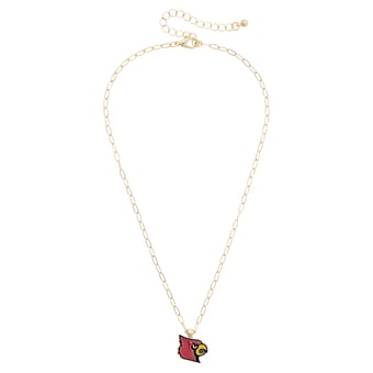 Women's CANVAS Style Louisville Cardinals 18K Gold-Plated Enamel Pendant Necklace
