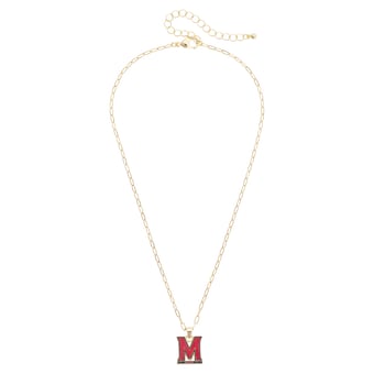 Women's CANVAS Style Maryland Terrapins 18K Gold-Plated Enamel Pendant Necklace