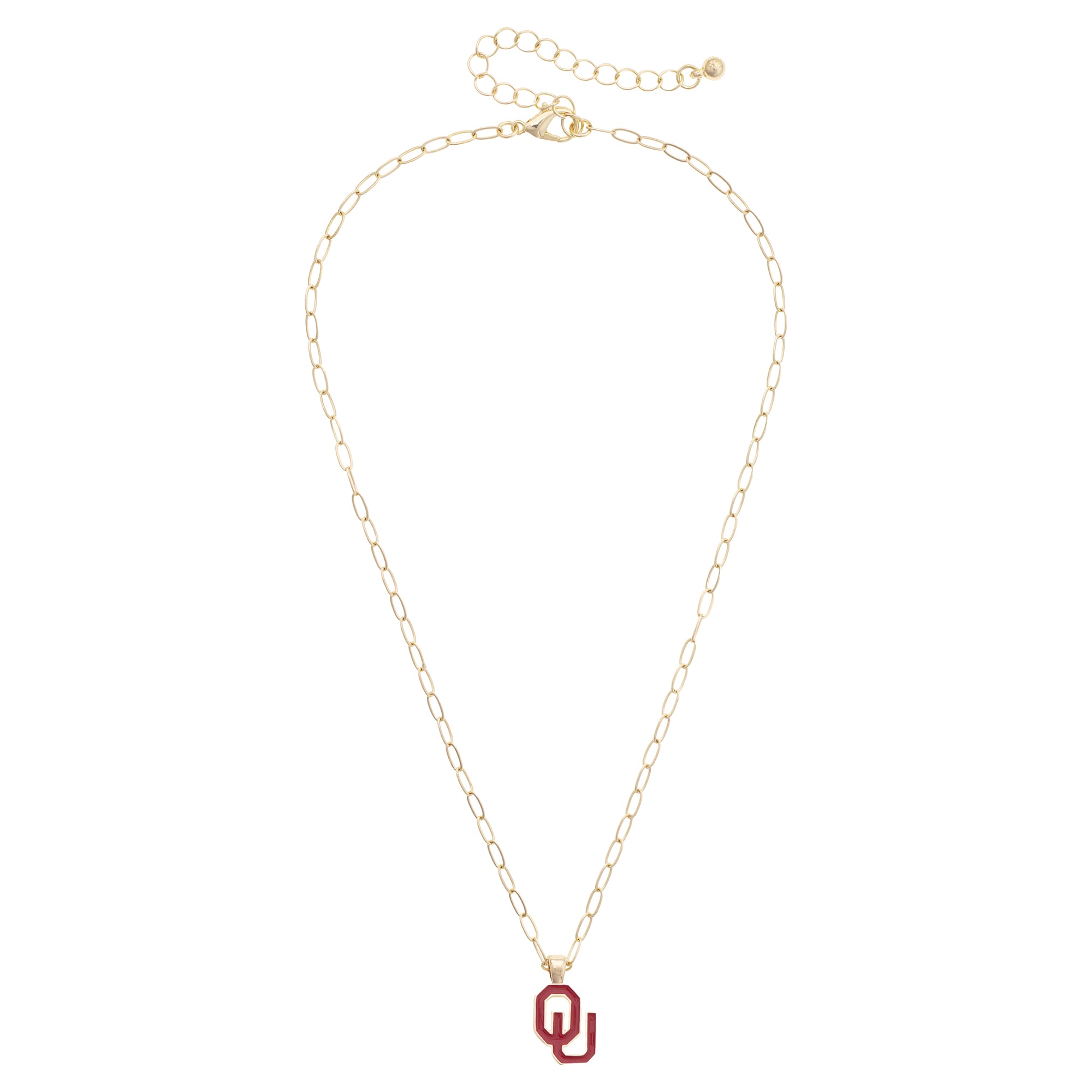 Women's CANVAS Style Oklahoma Sooners 18K Gold-Plated Enamel Pendant Necklace