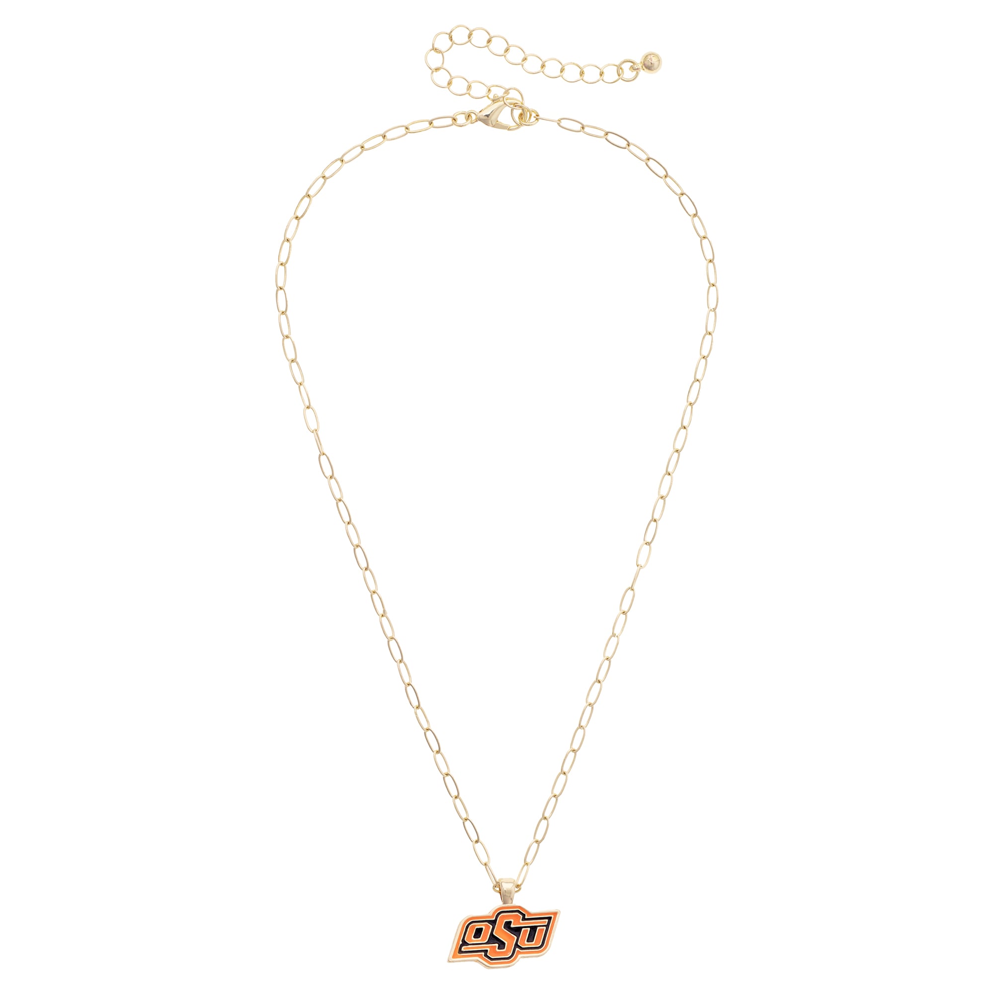 Women's CANVAS Style Oklahoma State Cowboys 18K Gold-Plated Enamel Pendant Necklace