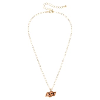 Women's CANVAS Style Oklahoma State Cowboys 18K Gold-Plated Enamel Pendant Necklace