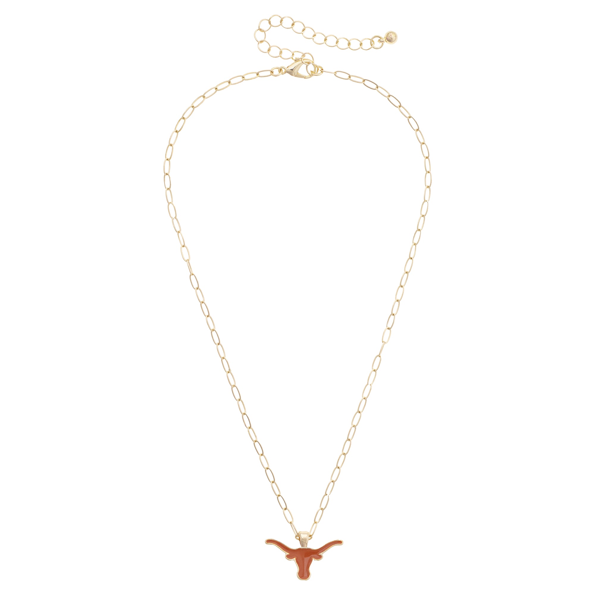 Women's CANVAS Style Texas Longhorns 18K Gold-Plated Enamel Pendant Necklace