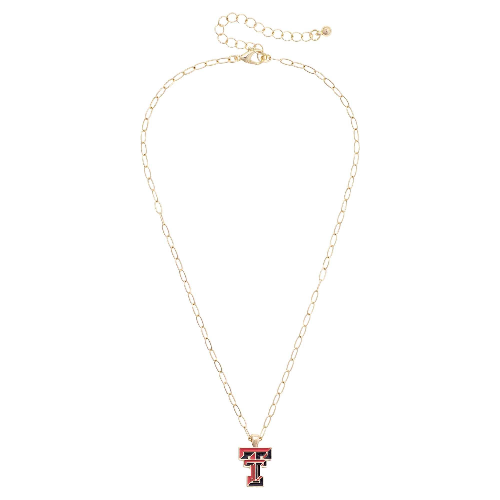 Women's CANVAS Style Texas Tech Red Raiders 18K Gold-Plated Enamel Pendant Necklace