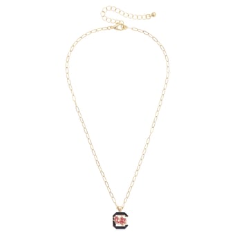 Women's CANVAS Style South Carolina Gamecocks 18K Gold-Plated Enamel Pendant Necklace