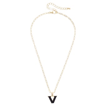 Women's CANVAS Style Vanderbilt Commodores 18K Gold-Plated Enamel Pendant Necklace