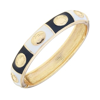 Women's CANVAS Style Penn State Nittany Lions Enamel Checkered Hinge Bangle