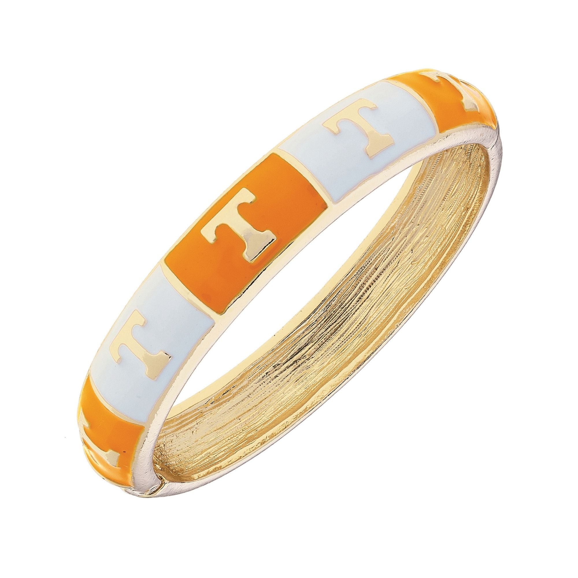Women's CANVAS Style Tennessee Volunteers Enamel Checkered Hinge Bangle