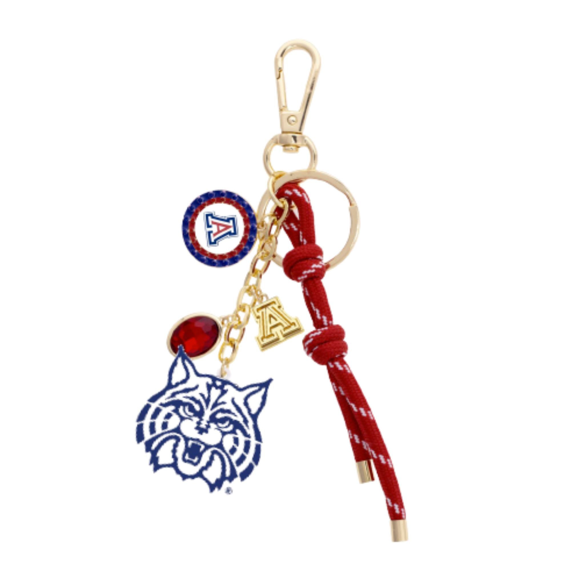 Women's CANVAS Style Arizona Wildcats 18K Gold-Plated Cluster Bag Charm
