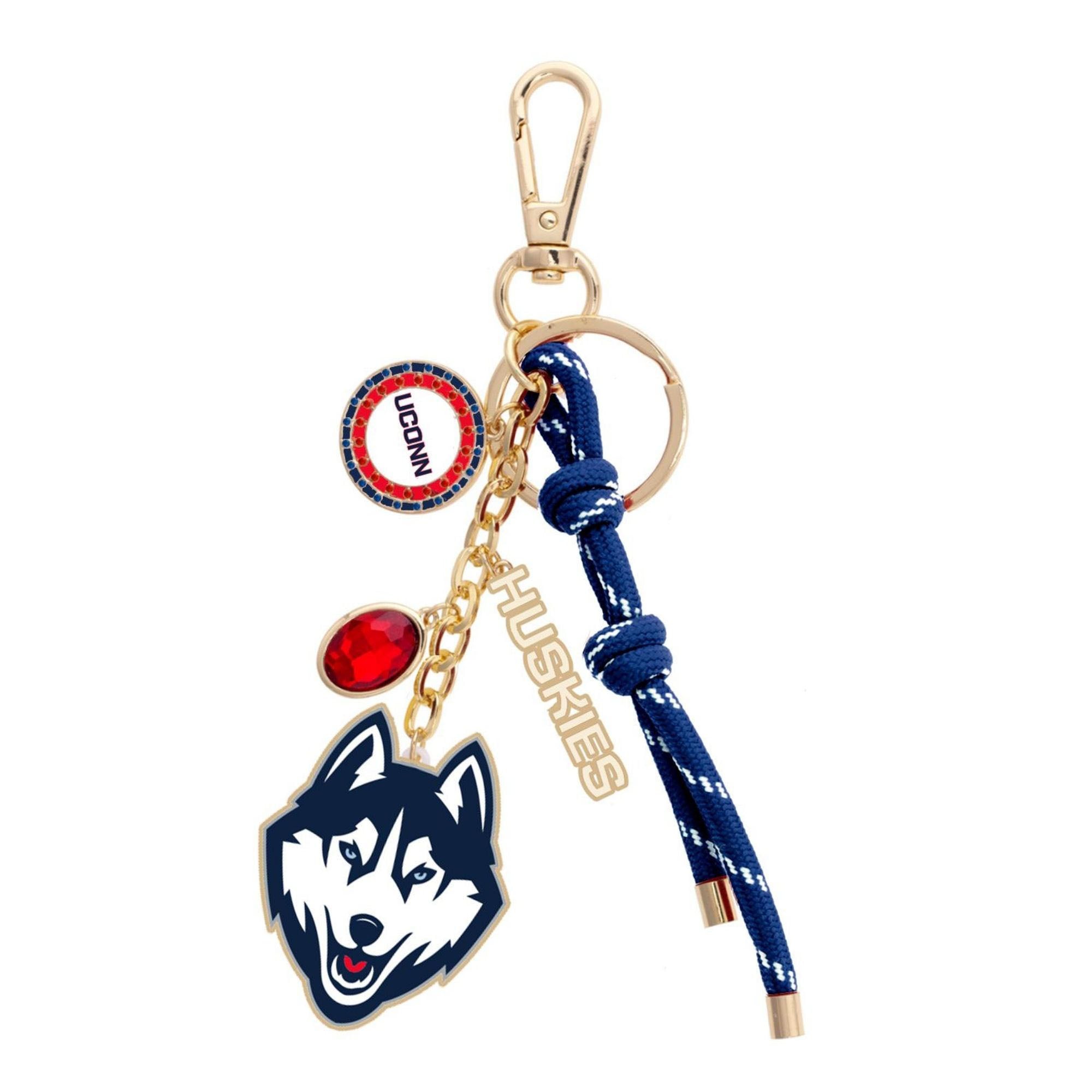 Women's CANVAS Style UConn Huskies 18K Gold-Plated Cluster Bag Charm