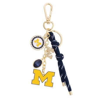 Women's CANVAS Style Michigan Wolverines 18K Gold-Plated Cluster Bag Charm