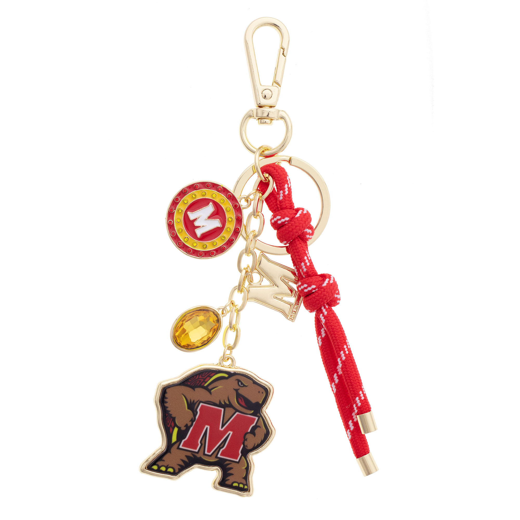 Women's CANVAS Style Maryland Terrapins 18K Gold-Plated Cluster Bag Charm