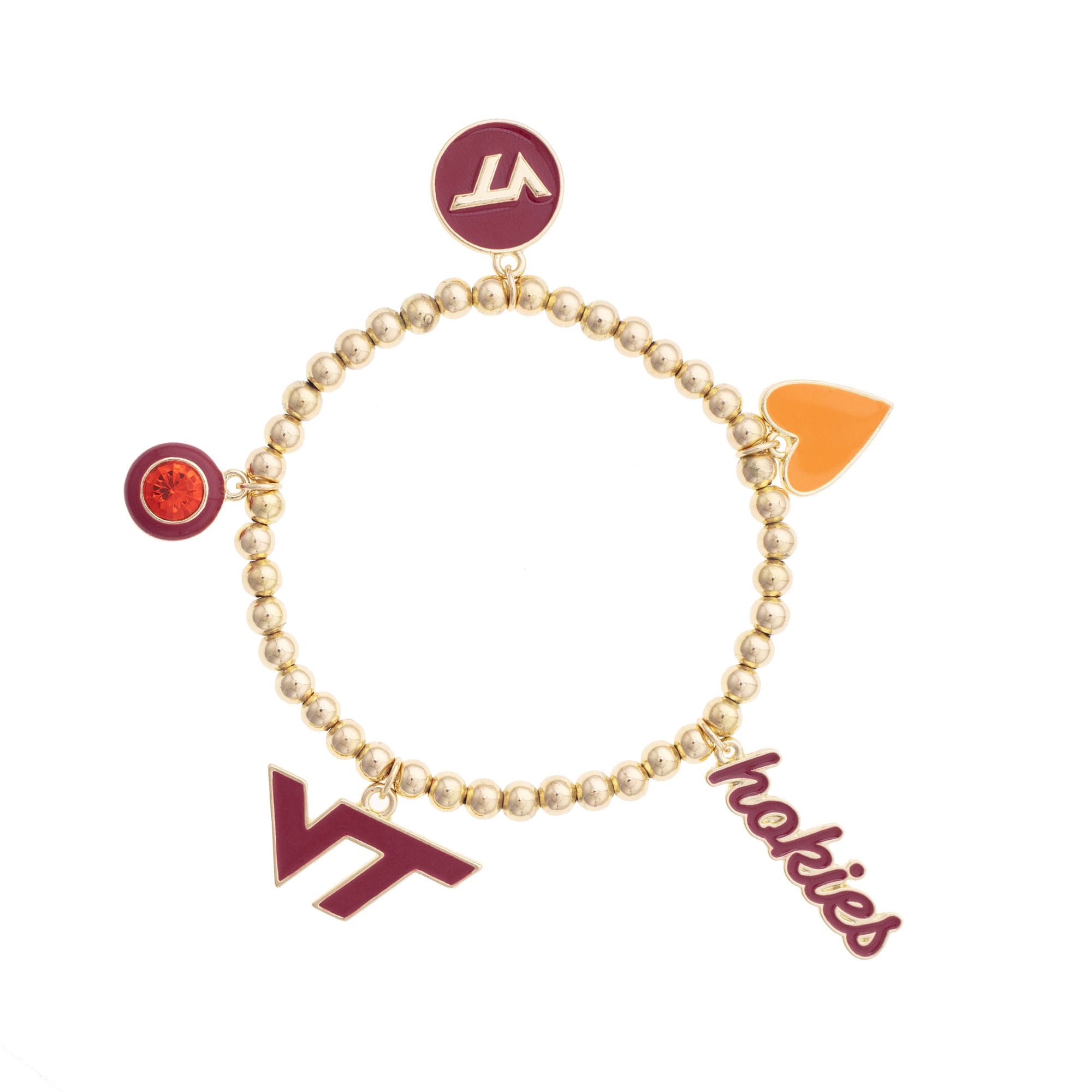 Women's CANVAS Style Virginia Tech Hokies Icons Stretch Bracelet