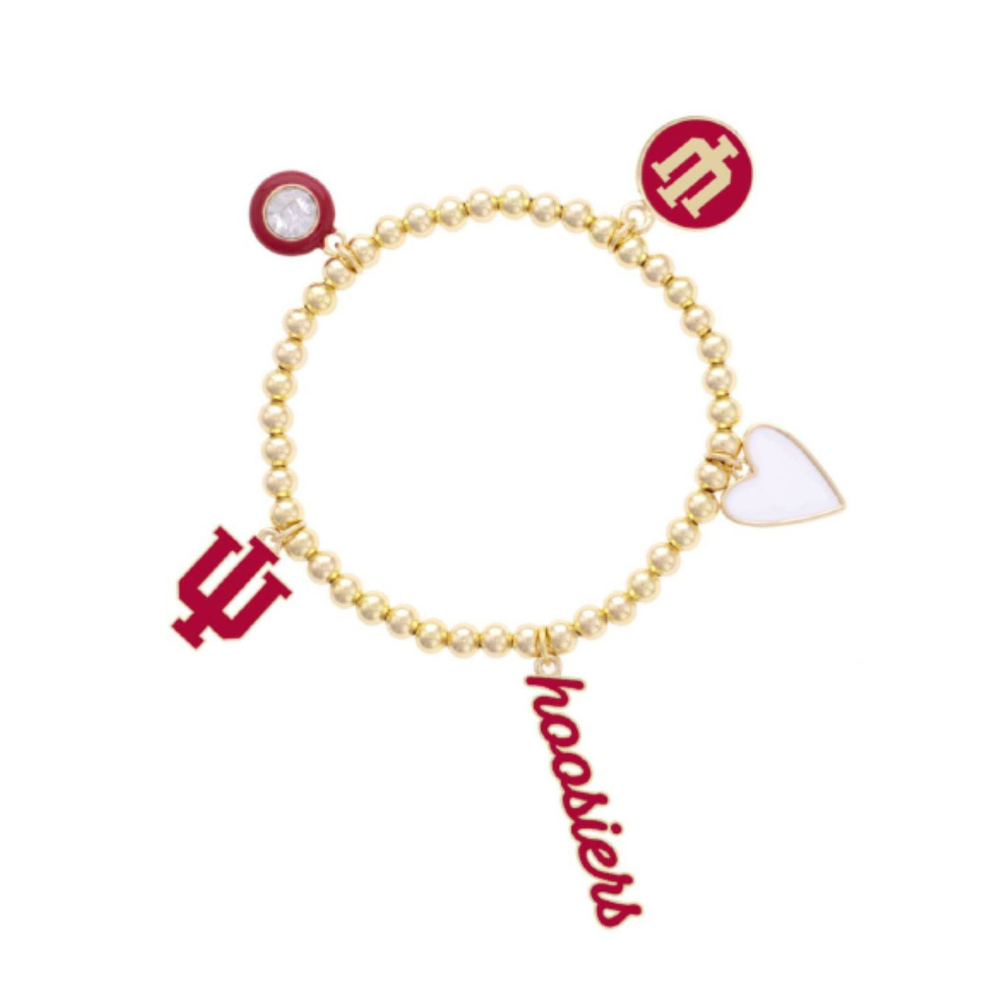 Women's CANVAS Style Indiana Hoosiers Icons Stretch Bracelet