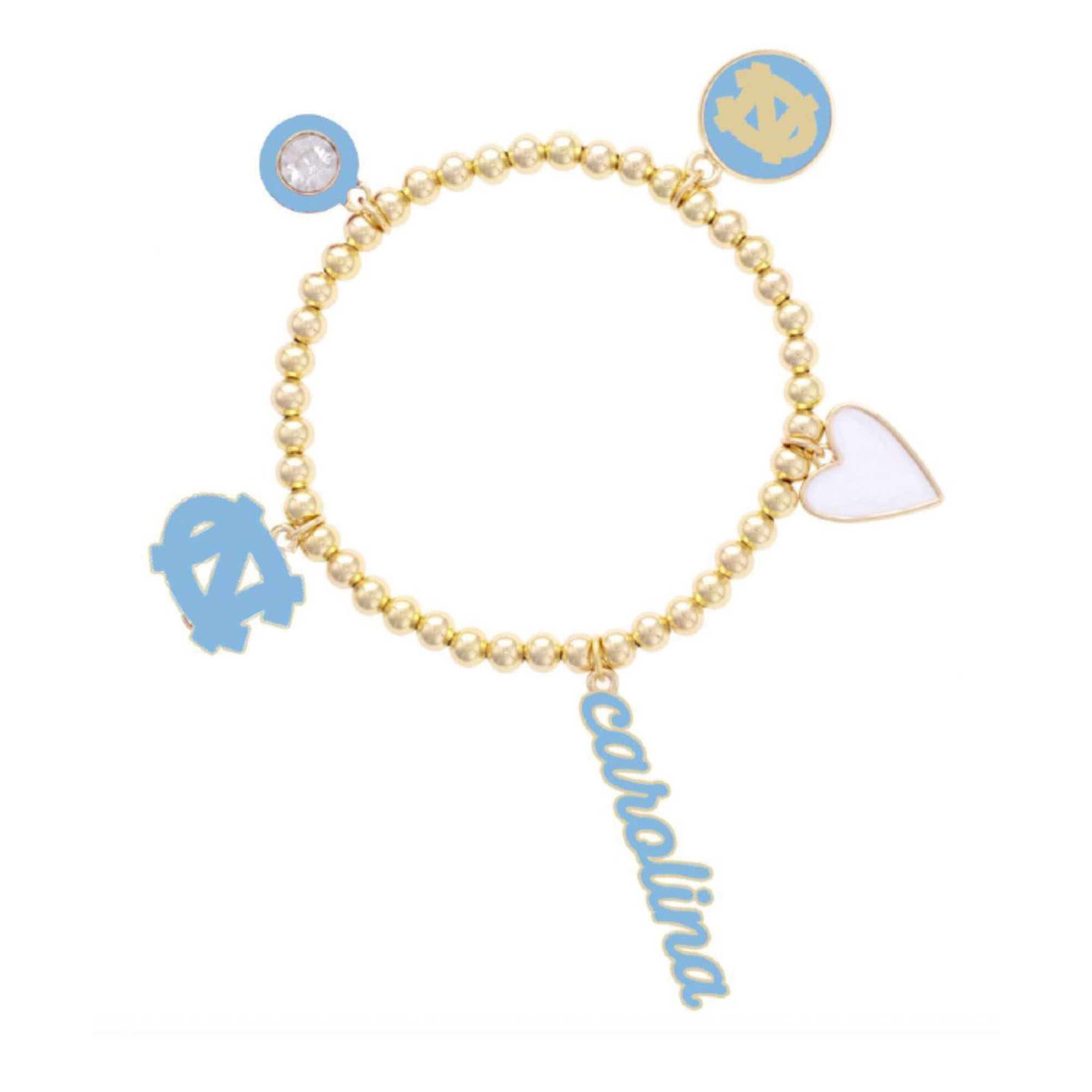 Women's CANVAS Style North Carolina Tar Heels Icons Stretch Bracelet