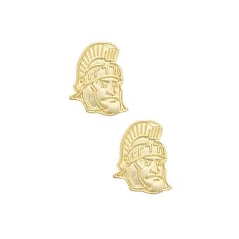 Women's CANVAS Style Michigan State Spartans 24K Gold-Plated Stamped Earrings