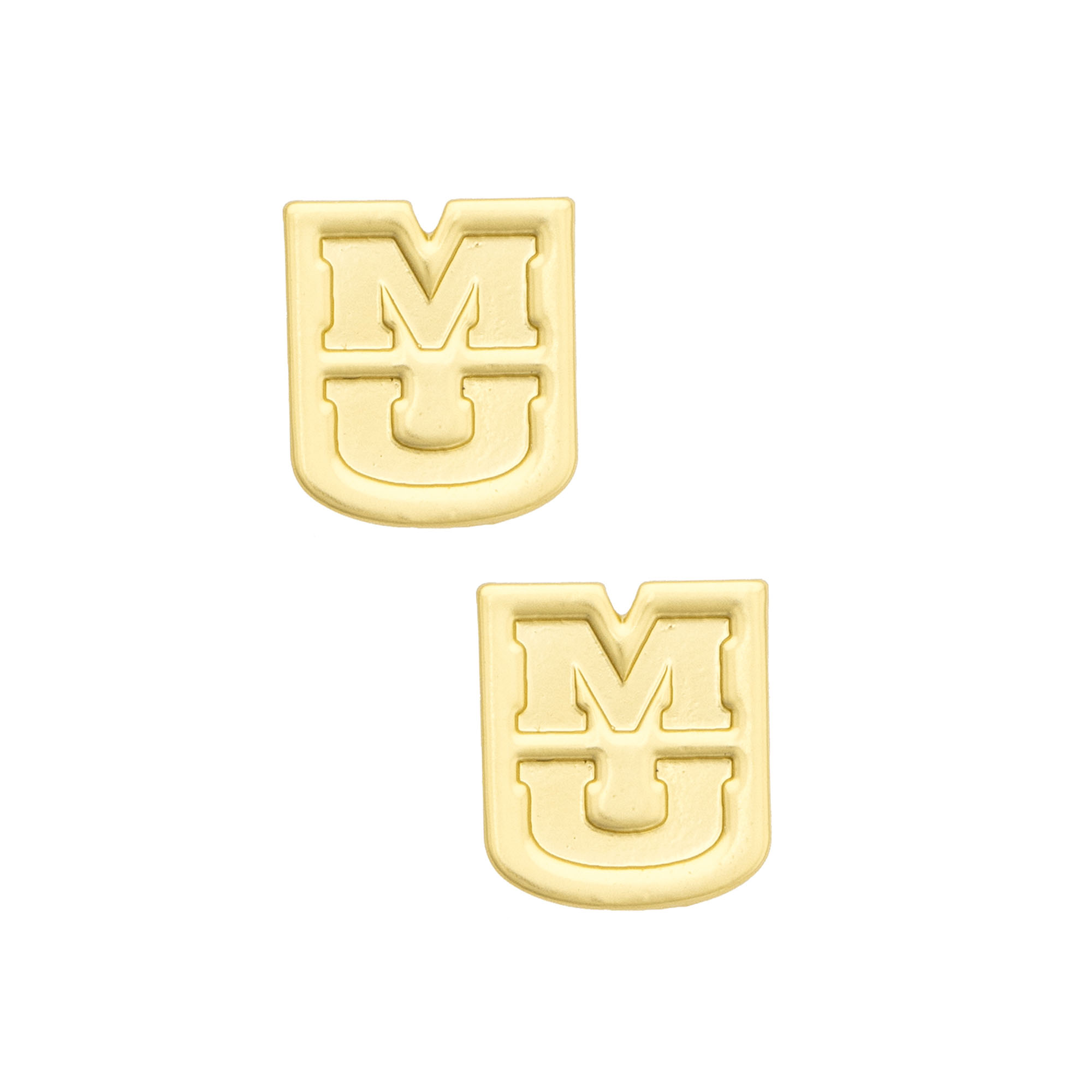 Women's CANVAS Style Missouri Tigers 24K Gold-Plated Stamped Earrings