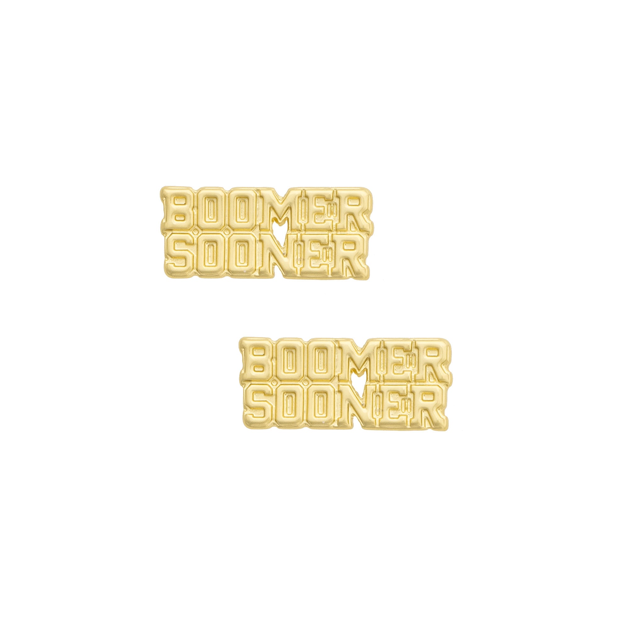 CANVAS Style Oklahoma Sooners 24K Gold-Plated Stamped Earrings
