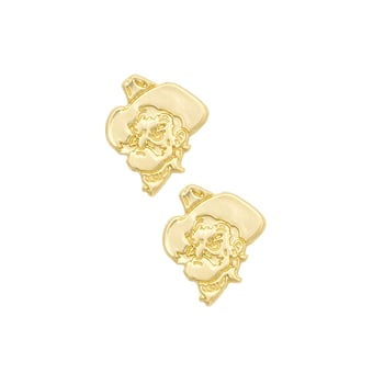 CANVAS Style Oklahoma State Cowboys 24K Gold-Plated Stamped Earrings