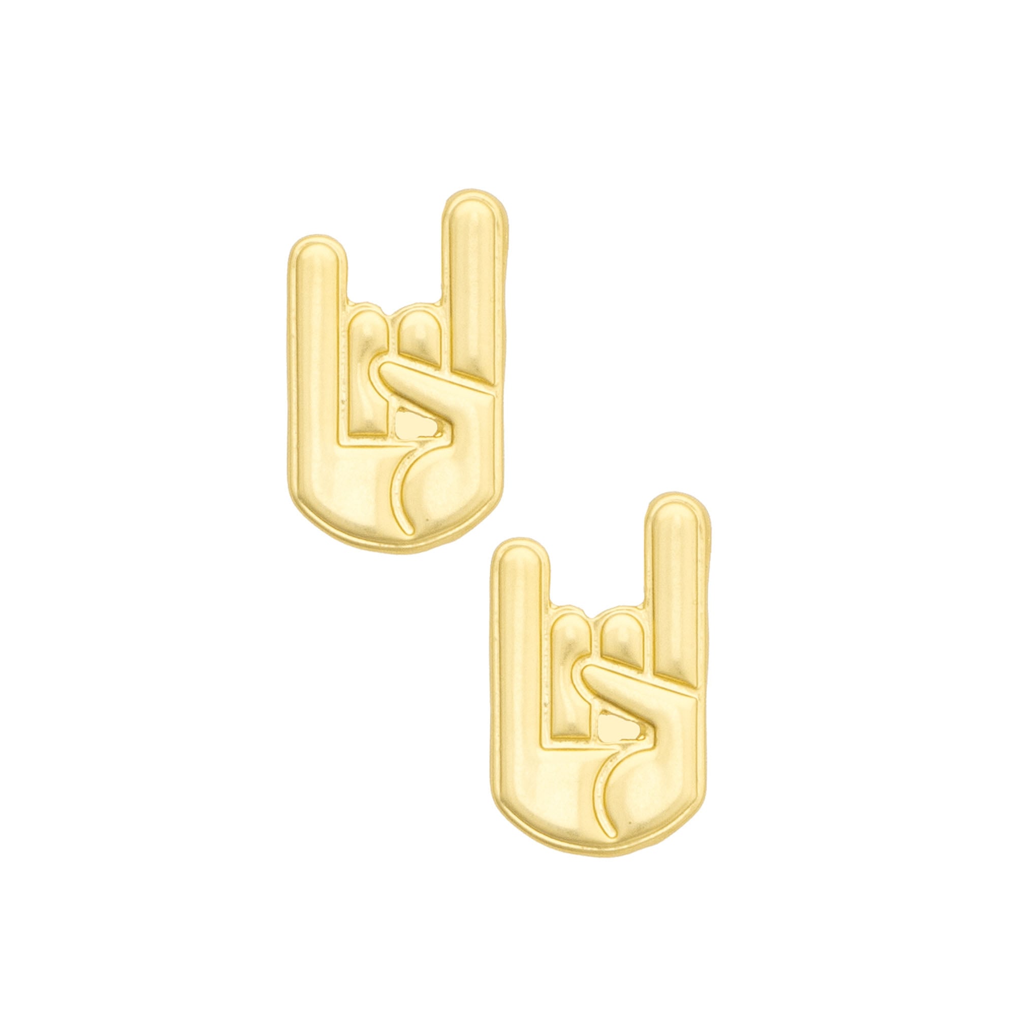 Women's CANVAS Style Texas Longhorns 24K Gold-Plated Stamped Earrings