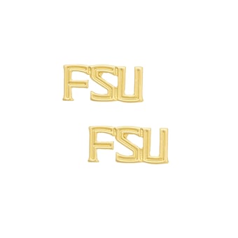 Women's CANVAS Style Florida State Seminoles 24K Gold-Plated Stamped Earrings