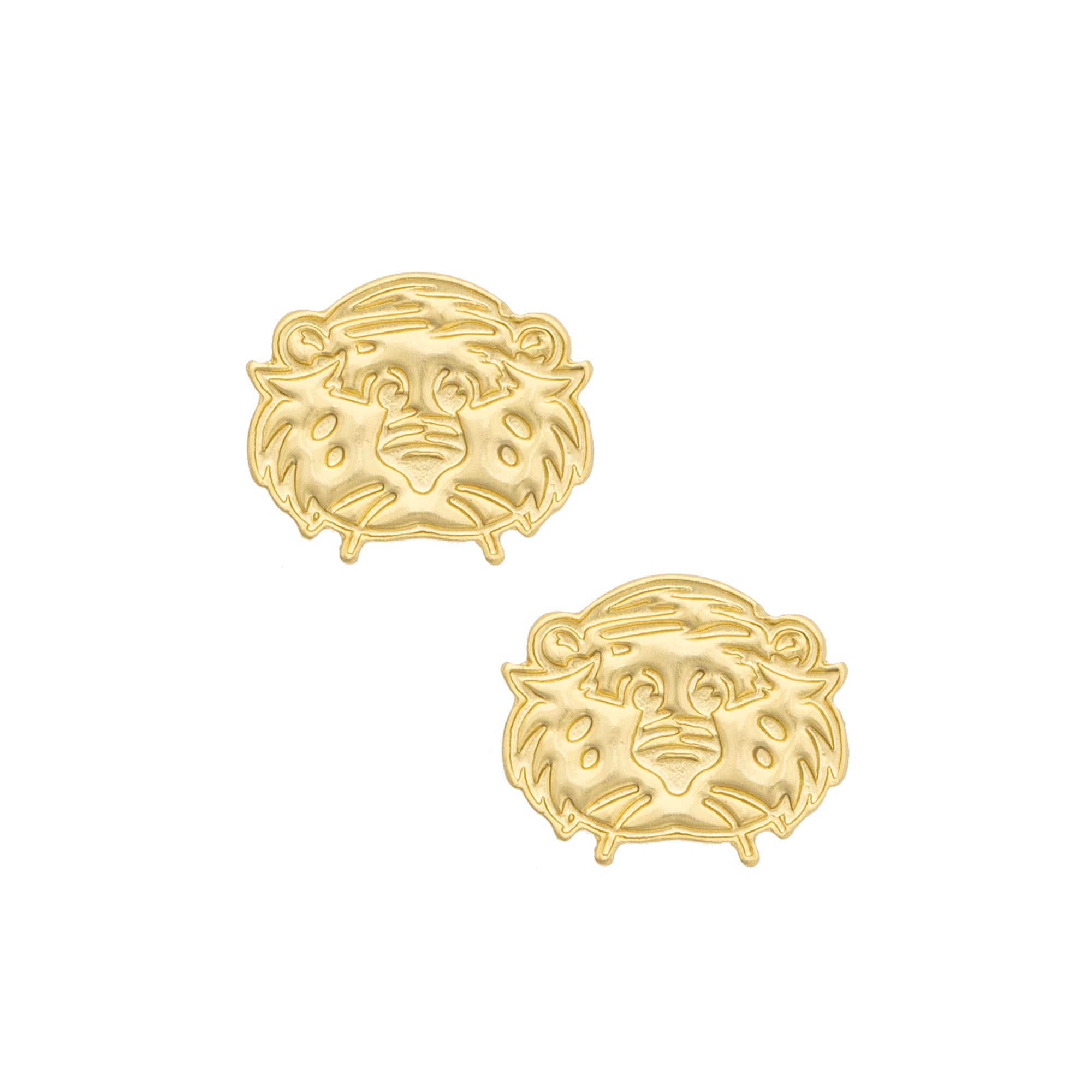 Women's CANVAS Style Auburn Tigers 24K Gold-Plated Stamped Earrings