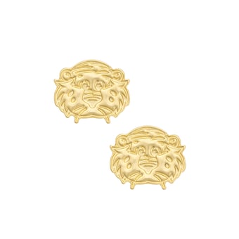 Women's CANVAS Style Auburn Tigers 24K Gold-Plated Stamped Earrings