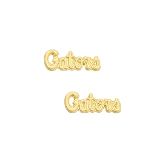 Women's CANVAS Style Florida Gators 24K Gold-Plated Stamped Earrings