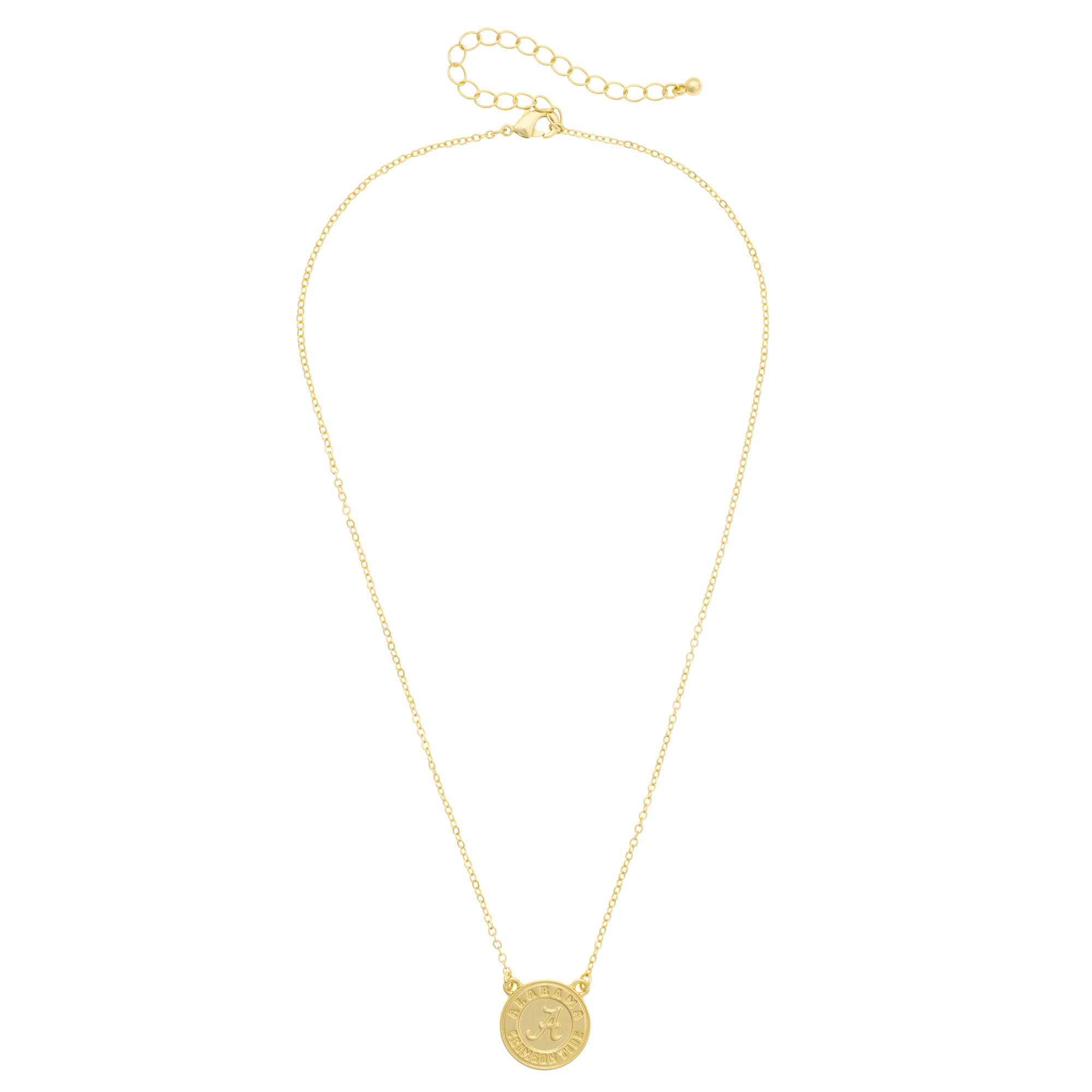 Women's CANVAS Style Alabama Crimson Tide 24K Gold-Plated Stamped Necklace
