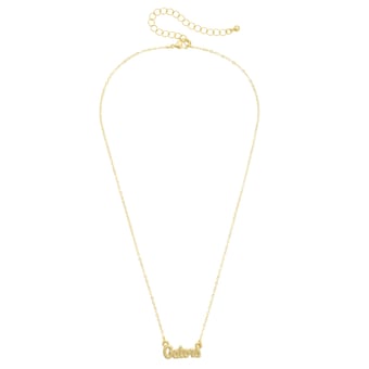 Women's CANVAS Style Florida Gators 24K Gold-Plated Stamped Necklace
