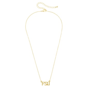 Women's CANVAS Style Florida State Seminoles 24K Gold-Plated Stamped Necklace