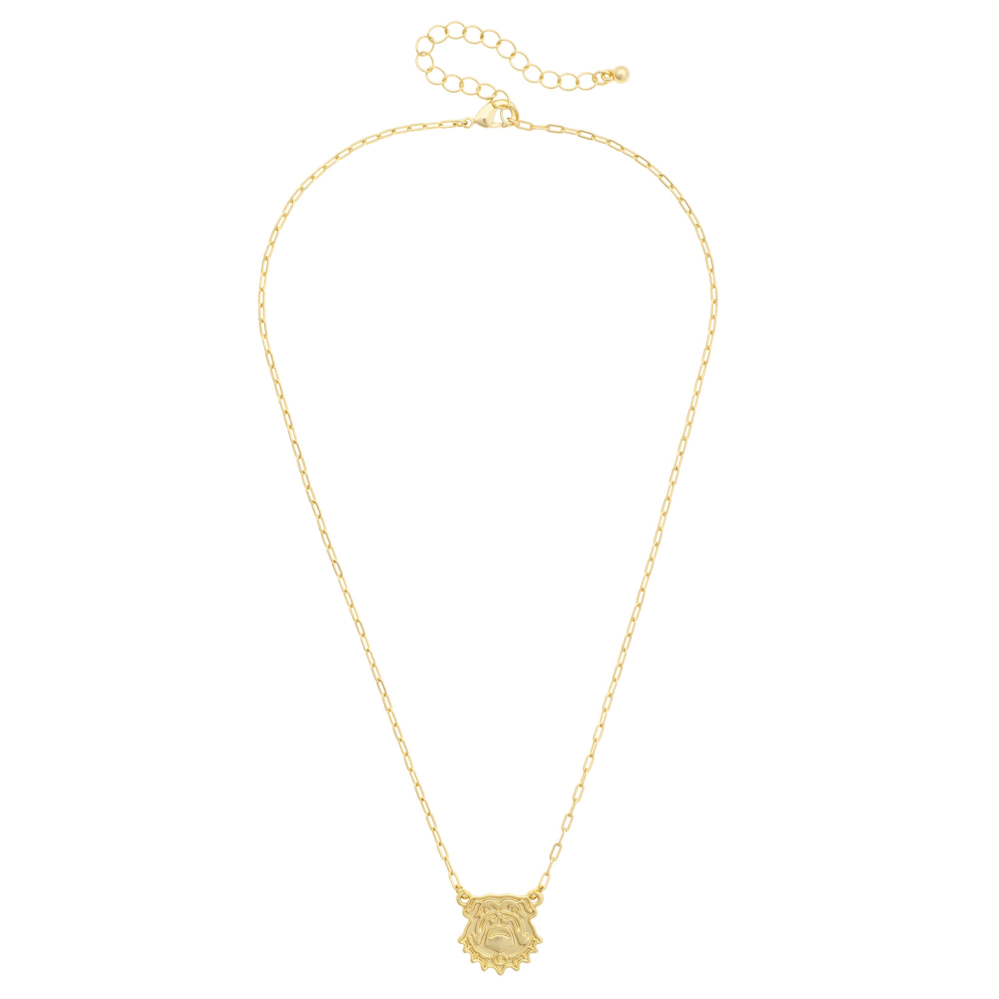 CANVAS Style Georgia Bulldogs 24K Gold-Plated Stamped Necklace