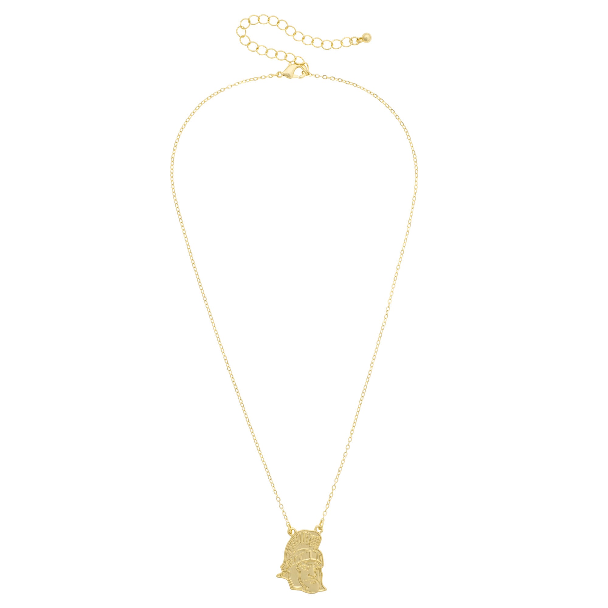 Women's CANVAS Style Michigan State Spartans 24K Gold-Plated Stamped Necklace