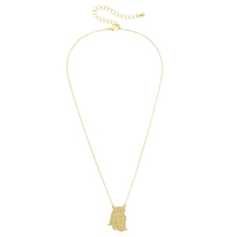 Women's CANVAS Style Michigan State Spartans 24K Gold-Plated Stamped Necklace