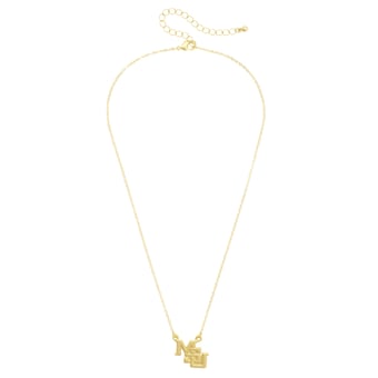 Women's CANVAS Style Mississippi State Bulldogs 24K Gold-Plated Stamped Necklace