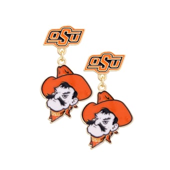 Women's CANVAS Style Oklahoma State Cowboys Enamel Drop Earrings