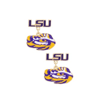 Women's CANVAS Style LSU Tigers Enamel Drop Earrings