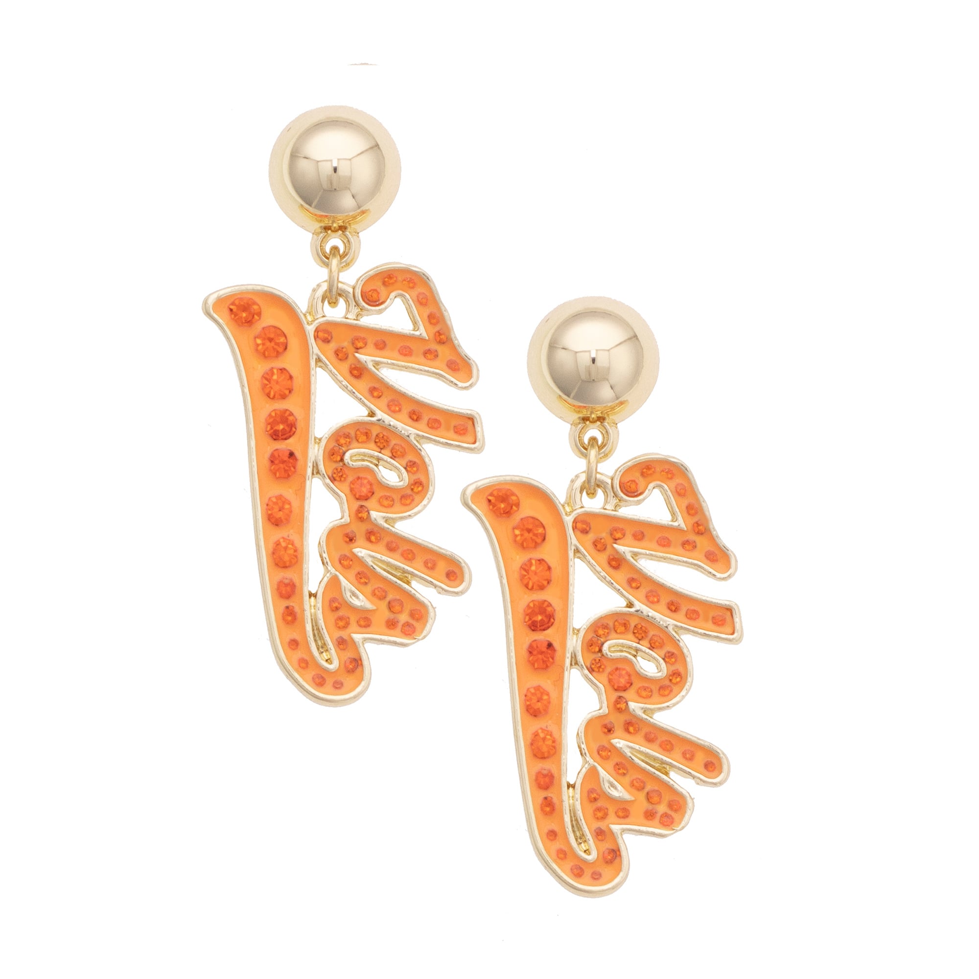 CANVAS Style Tennessee Volunteers Gold-Plated Pavé Outline Earrings