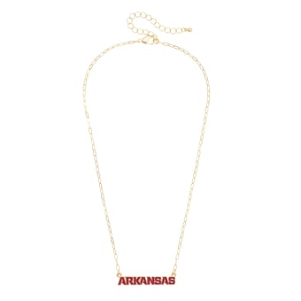 CANVAS Style Arkansas Razorbacks Gold-Plated Pavé Outline Necklace