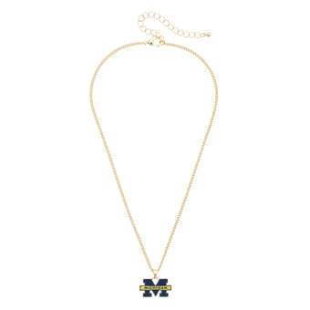 CANVAS Style Michigan Wolverines Enamel Icon Necklace