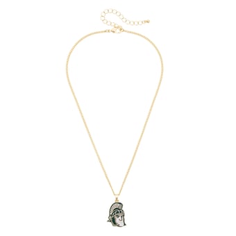 CANVAS Style Michigan State Spartans Enamel Icon Necklace