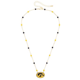 Women's CANVAS Style Iowa Hawkeyes Logo Layering Necklace