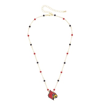 Women's CANVAS Style Louisville Cardinals Logo Layering Necklace