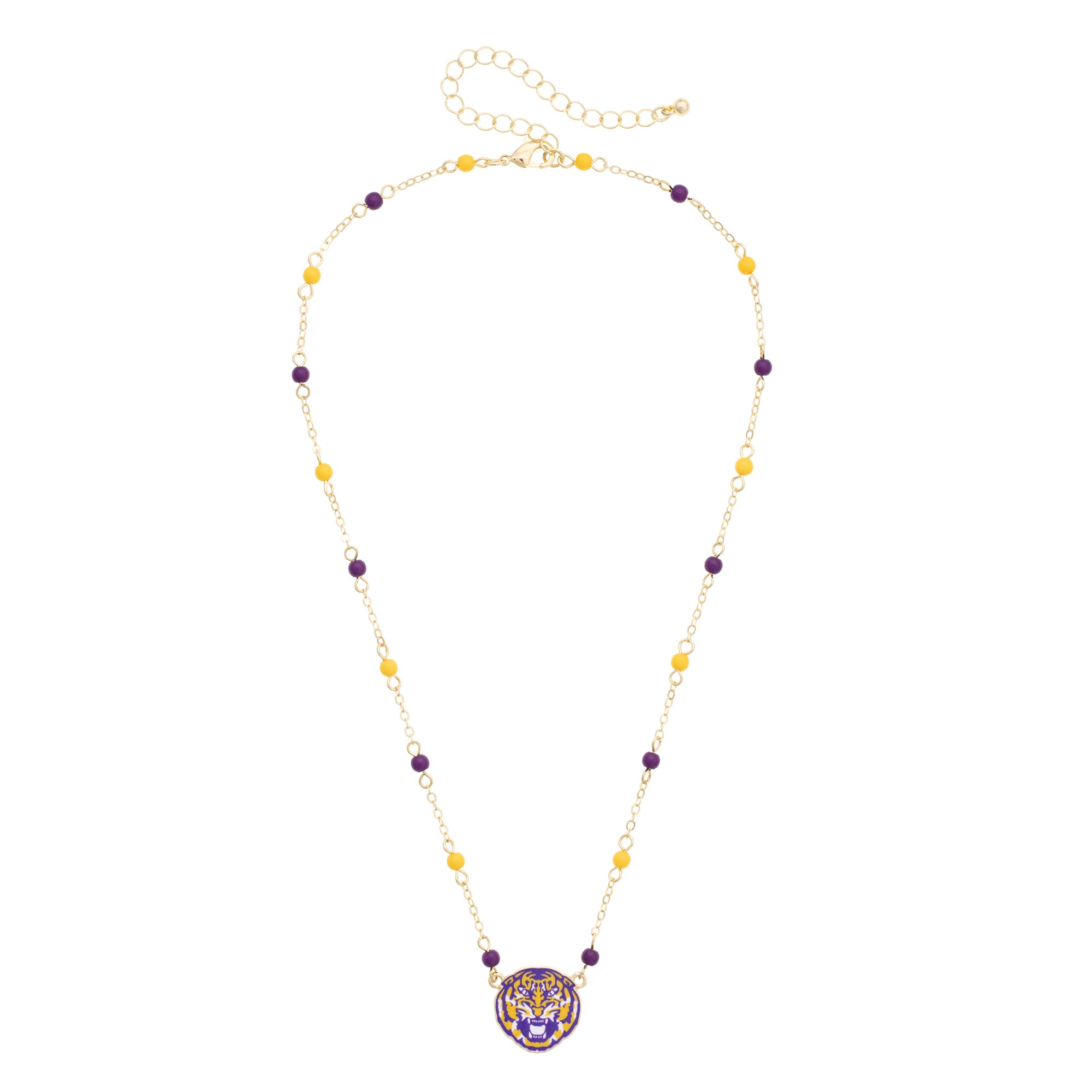 Women's CANVAS Style LSU Tigers Logo Layering Necklace
