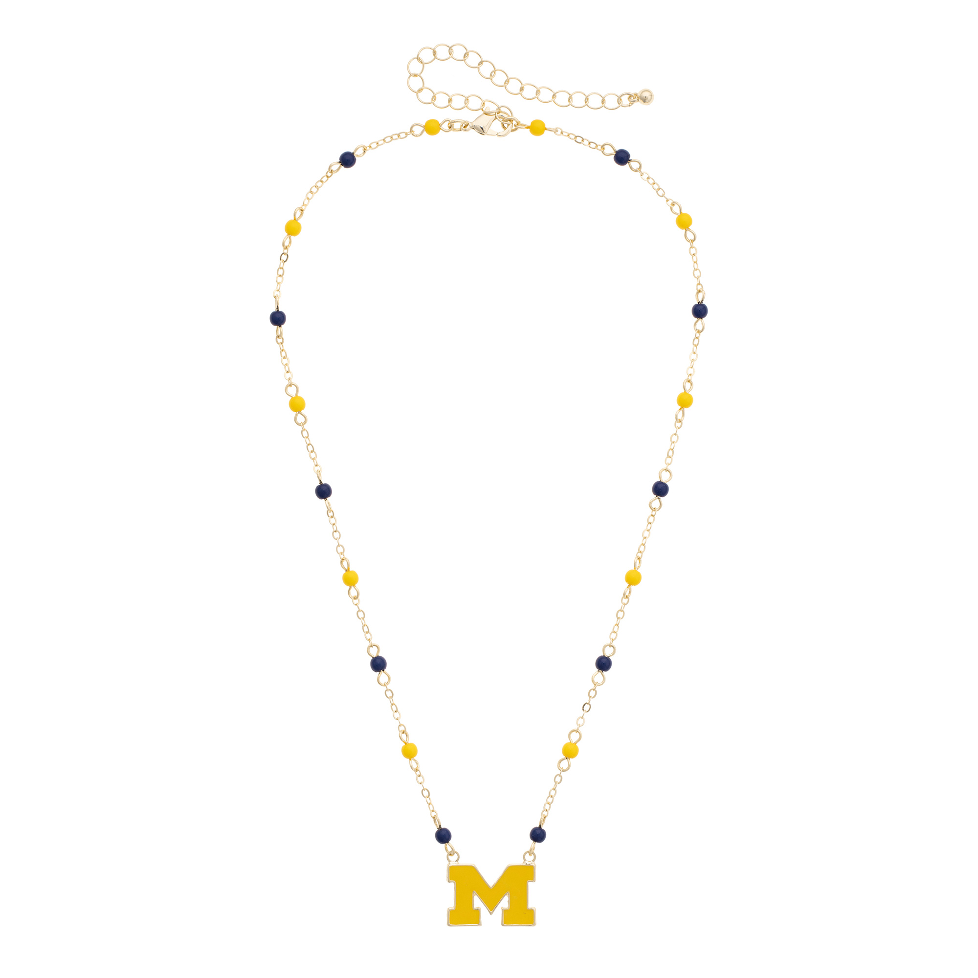 Women's CANVAS Style Michigan Wolverines Logo Layering Necklace