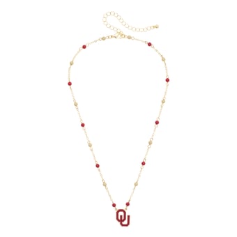 Women's CANVAS Style Oklahoma Sooners Logo Layering Necklace