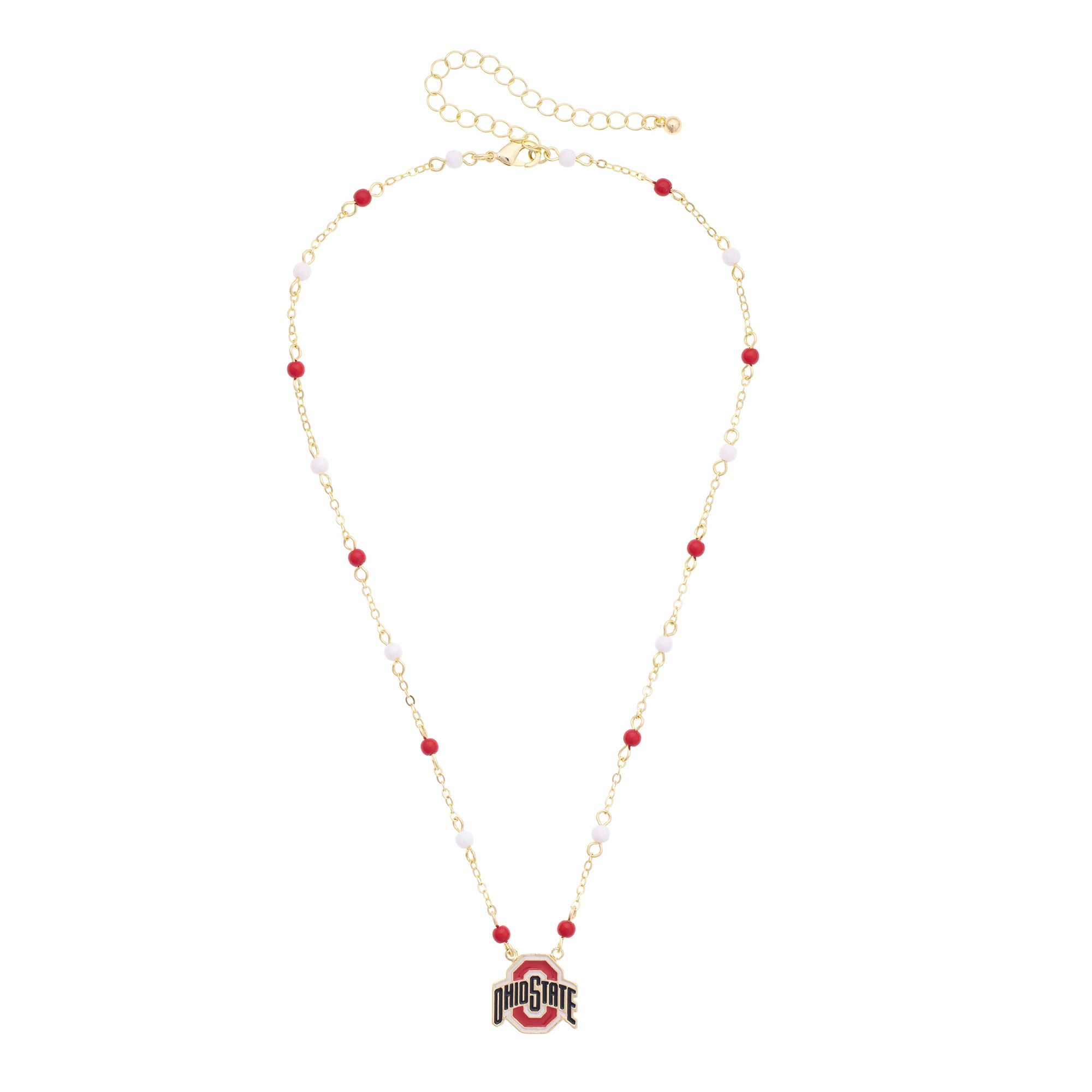 Women's CANVAS Style Ohio State Buckeyes Logo Layering Necklace