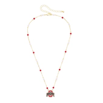 Women's CANVAS Style Ohio State Buckeyes Logo Layering Necklace
